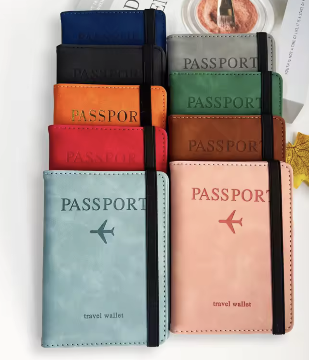 Vintage RFID Passport Cover for Women & Men - Multi-Function PU Leather Wallet Case with ID/Bank Card Slots, Travel Accessory