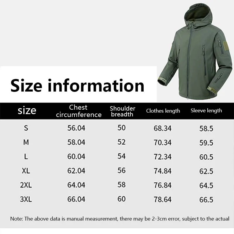 Men's Winter Tactical Jacket Softshell Waterproof Hooded Fleece Thermal Top Outdoor Fishing Hiking Camping Ski Hunting Pants