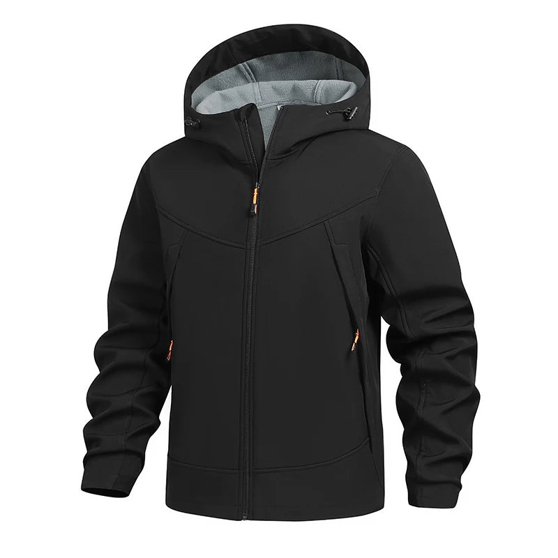 Men's Jacket Waterproof Lightweight Hooded Zip Up Jacket Outdoor Rain Softshell Jacket Climbing Hiking Camping Fishing Coats