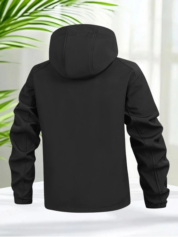 Men's Jacket Waterproof Lightweight Hooded Zip Up Jacket Outdoor Rain Softshell Jacket Climbing Hiking Camping Fishing Coats