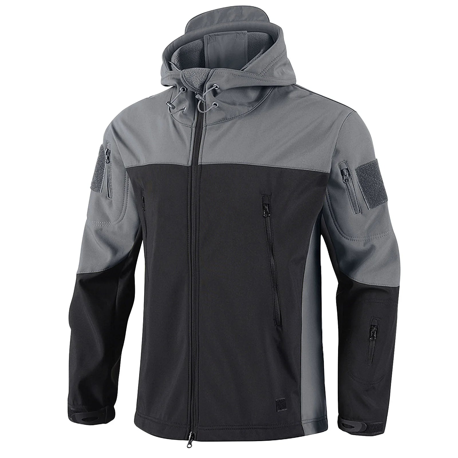 Men's Outdoor Waterproof Soft Shell Hooded Military Tactical Jackets Combat Hiking Camping Hunting Fleece Winter Autumn Coats