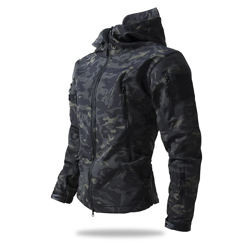 Men's Winter Jacket Soft Shell Fleece Jackets Waterproof Outdoor Workwear Hiking Hunting Thermal Camping Tactic Army Coats Warm