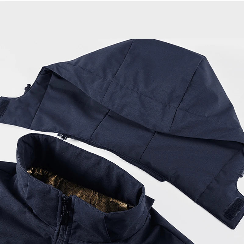 Men's Winter SoftShell Tactical Waterproof Jackets Male Hood Coat Combat Fishing Hiking Camping Climbing Skiing Outdoor Sports C