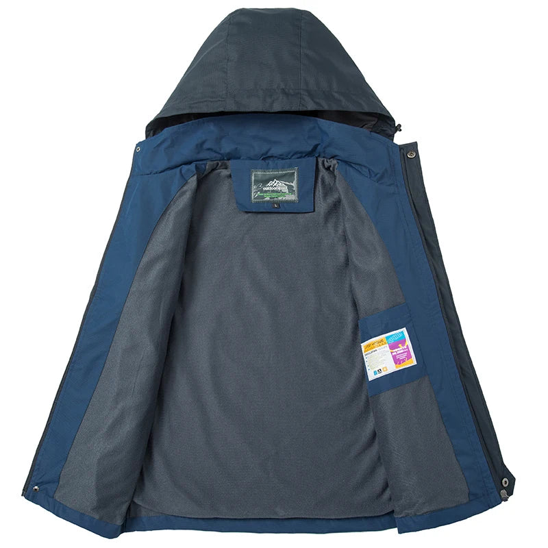 Men's Waterproof Rain Jacket Outdoor Lightweight Softshell Raincoat for Hiking Travel Trekking Camping Jacket Windbreaker Women