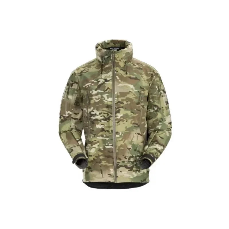 ARC LEAF GEN2 Three Layer Taped Seam Tactical Hard Shell Jacket Men's Outdoor Waterproof Windproof Hooded Coat Hiking Camping