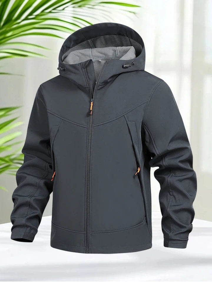 Men's Jacket Waterproof Lightweight Hooded Zip Up Jacket Outdoor Rain Softshell Jacket Climbing Hiking Camping Fishing Coats
