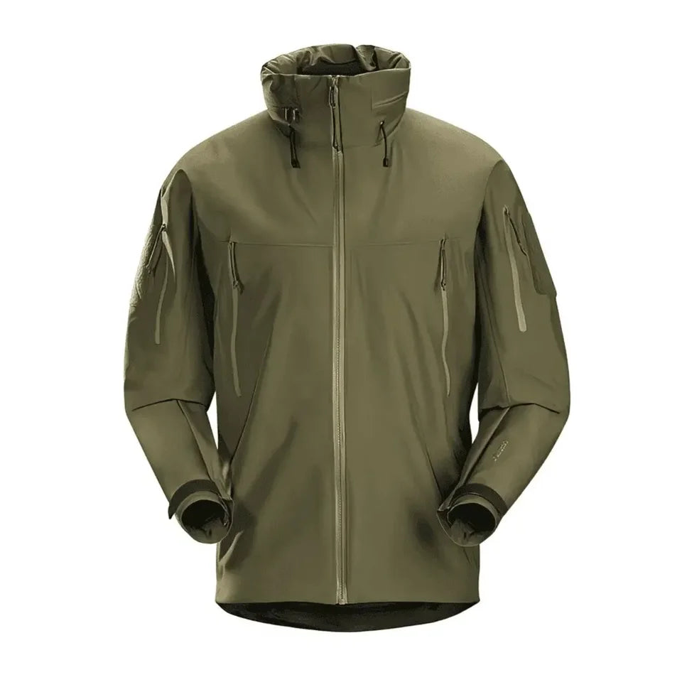 ARC LEAF GEN2 Three Layer Taped Seam Tactical Hard Shell Jacket Men's Outdoor Waterproof Windproof Hooded Coat Hiking Camping