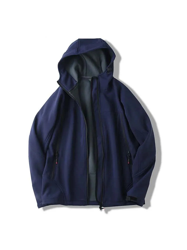 NUONEKO Winter Mens Waterproof Soft Shell Jackets Outdoor Sports Warm Fleece Windproof Camping Hiking Men Windbreaker Coats JM44