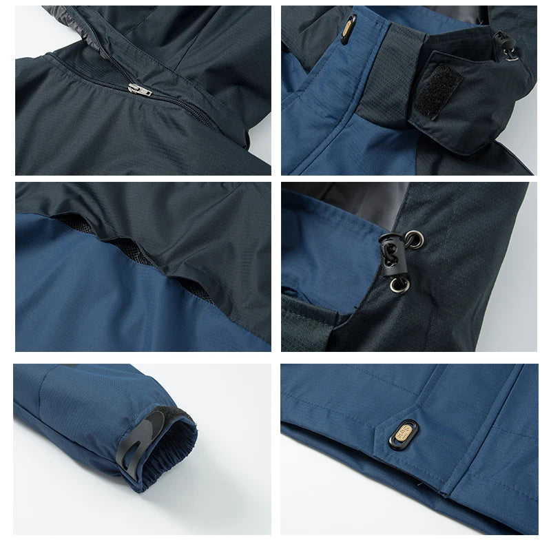 Men's Waterproof Rain Jacket Outdoor Lightweight Softshell Raincoat for Hiking Travel Trekking Camping Jacket Windbreaker Women