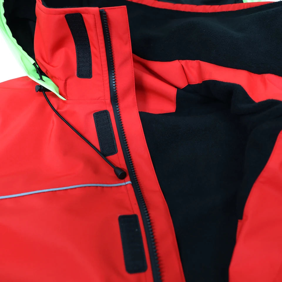 Men's Nautical Sailing Jacket Warm Windproof Waterproof Breathable With Windproof Hood With Reflective Stripes On Front