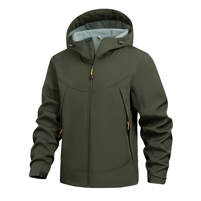 Men's Jacket Waterproof Lightweight Hooded Zip Up Jacket Outdoor Rain Softshell Jacket Climbing Hiking Camping Fishing Coats