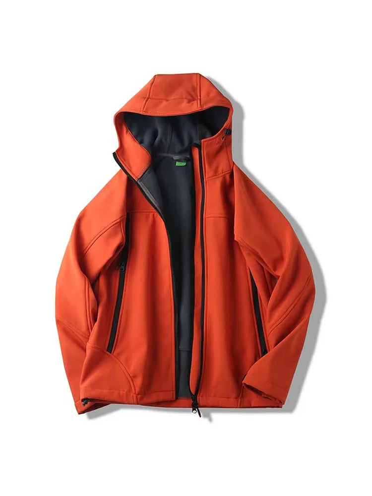 NUONEKO Winter Mens Waterproof Soft Shell Jackets Outdoor Sports Warm Fleece Windproof Camping Hiking Men Windbreaker Coats JM44