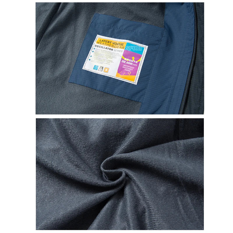 Men's Waterproof Rain Jacket Outdoor Lightweight Softshell Raincoat for Hiking Travel Trekking Camping Jacket Windbreaker Women